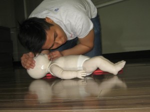 Infant CPR training
